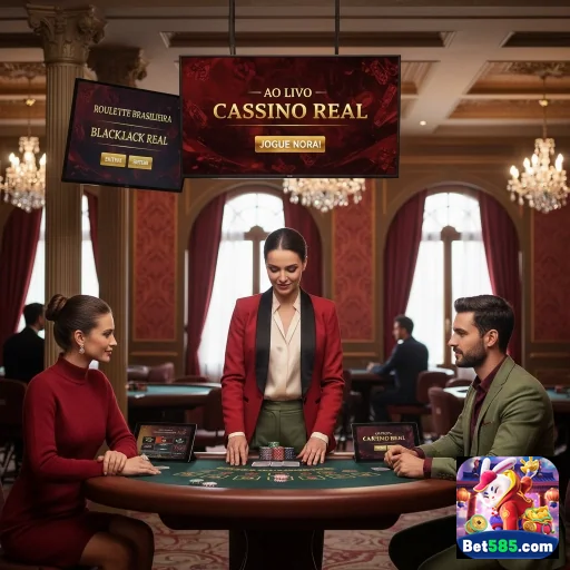 Jogador se divertindo com slots no bet585